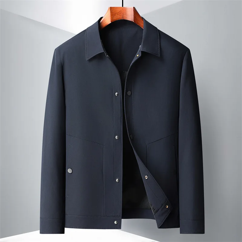 Brand Jacket Spring Fall New Man Jacket Workwear Male Coat Causal Single-breasted Jackets Fashion Middle Aged Men's Clothing