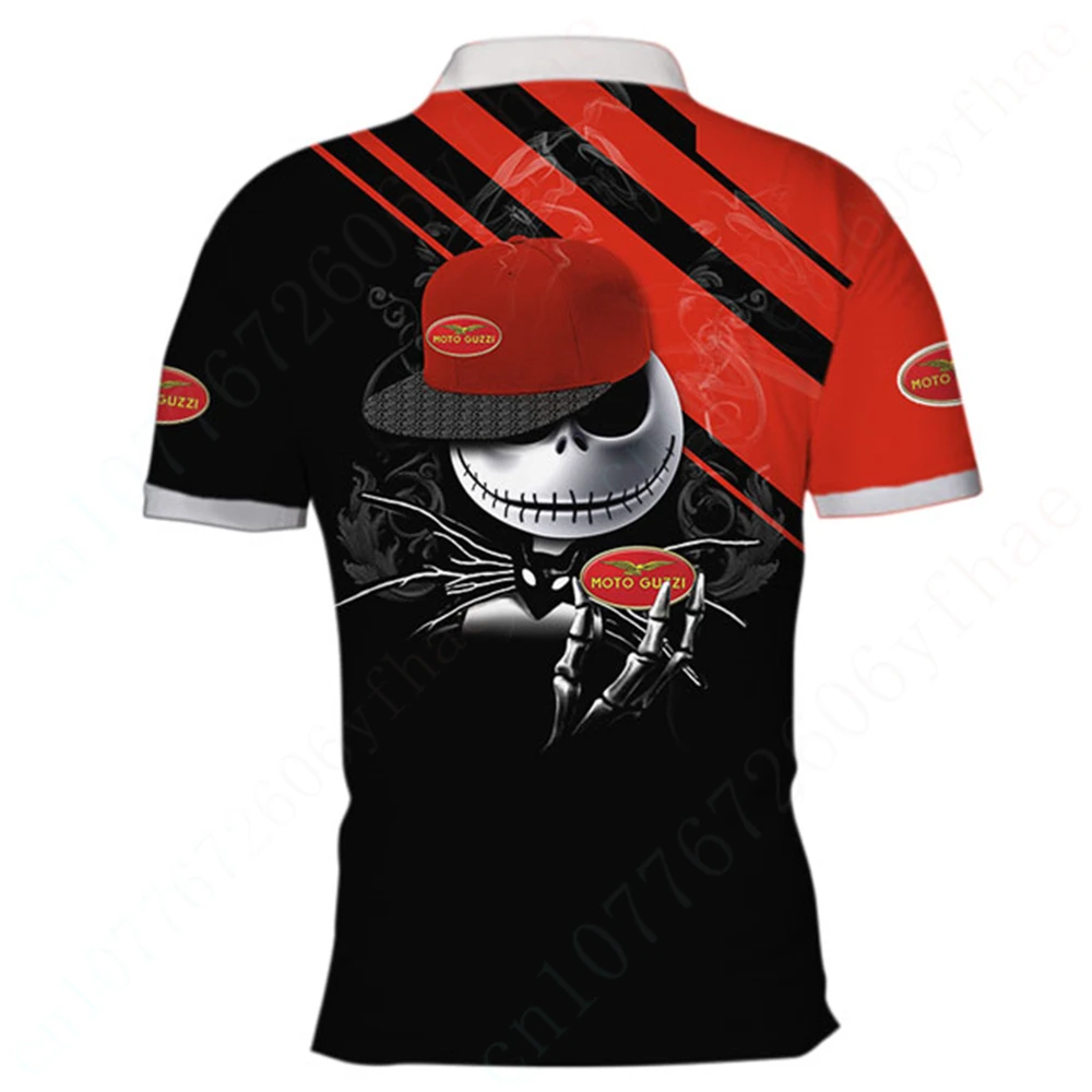 Moto Guzzi Anime Poloshirts En Blouses Unisex Kleding Ademende Korte Mouw Top Harajuku Golfkleding Casual T-Shirt Voor Mannen