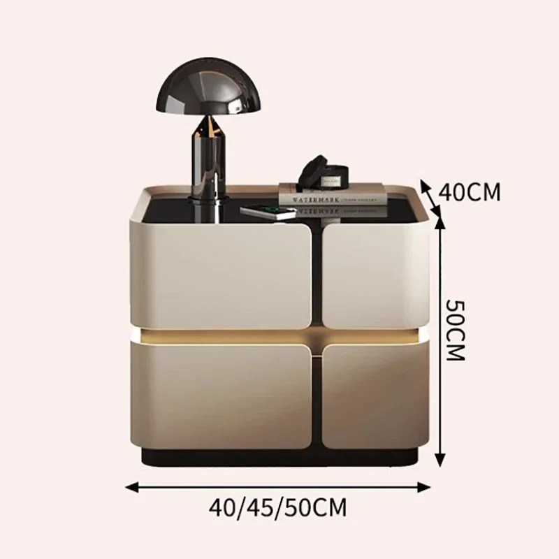 Trendy Modern Nightstand  Drawers Simple Bedside Table Storage Aesthetic Mesitas De Noche Bedroom Furniture