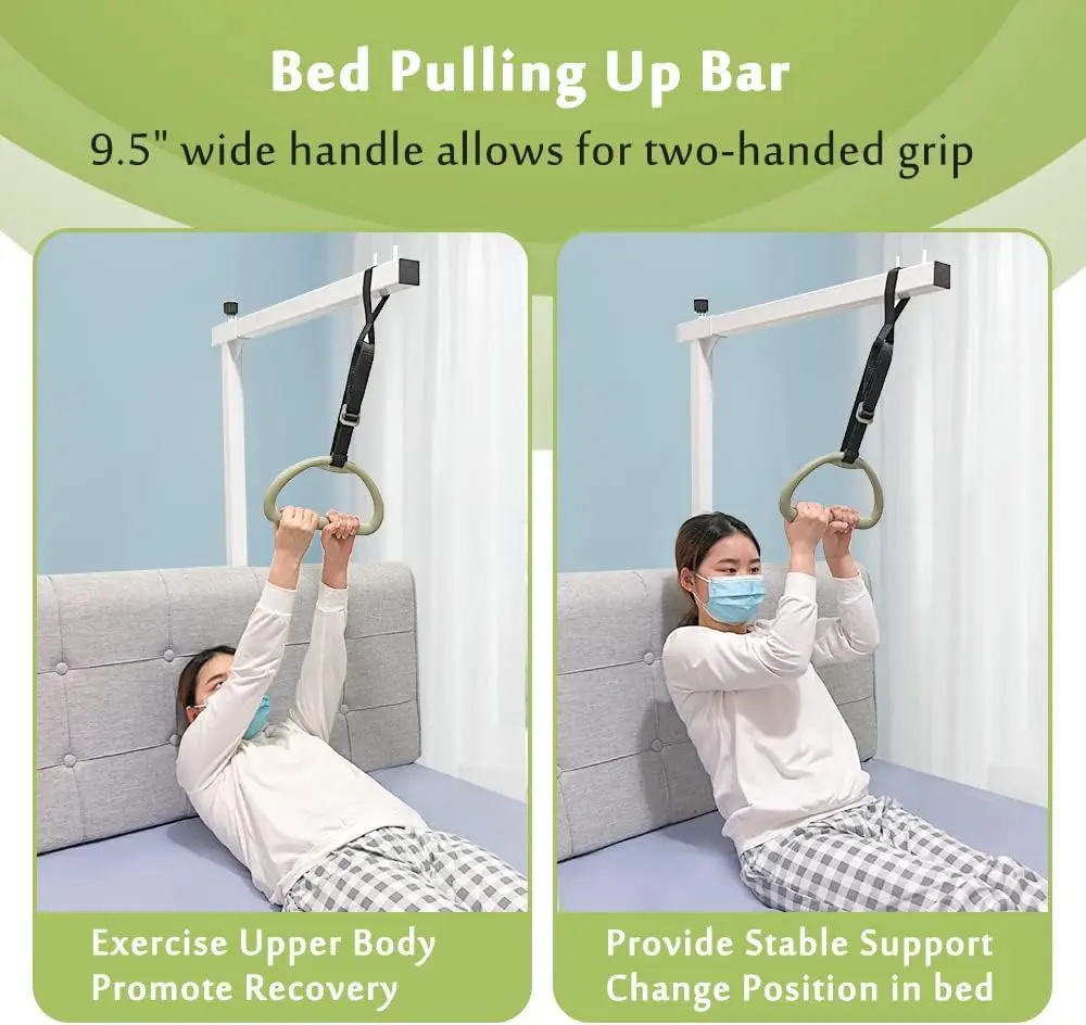 Trapeze Bar for Bed Mobility Aids, Bedside Pull Up Bar, Bed Lift for Elderly Seniors Transfer Rail, Medical Trapeze for Hospital