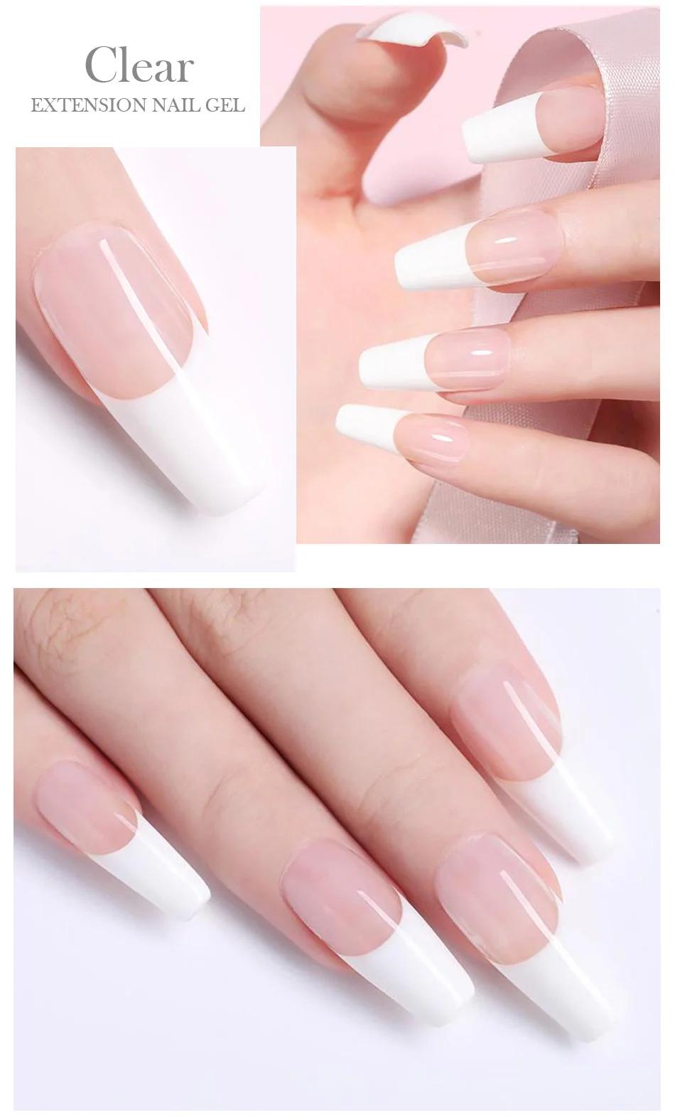 BORN PRETTY 60 ml klares Nagelverlängerungsgel, Acryl-UV-Gel, Soak Off Crystal, schnelle Verlängerung, Finger, hartes Gel, Nagelspitzen, Maniküre – Detail 6
