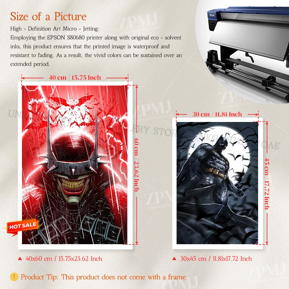 DC Comics Justice League Batman Leinwand Bilder Rote Kapuze Joker Poster Catwoman Zimmer Home Decor Wand Kunstwerk Rahmenlose Malerei – Detail 3