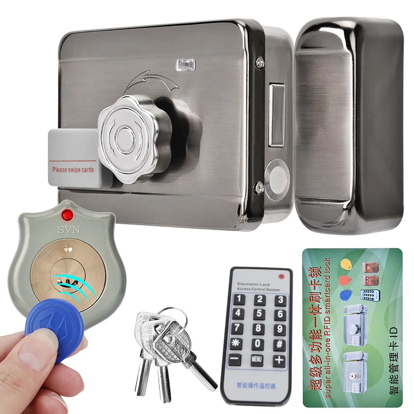 

Electronic Door Access Intelligent Remote Control System Smart Door Lock ID Single Head 12V Lock Zinc Alloy