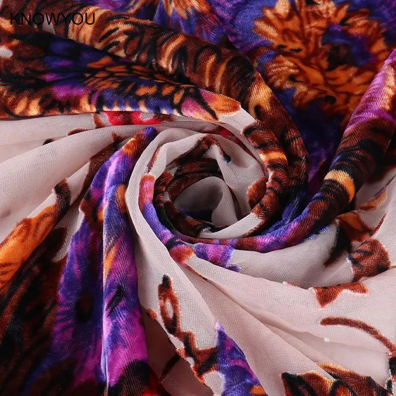 Jacquard Flower Shawl Bohemian Pashmina Velour Kimono Robes Women's Long Tassel Beach Cover-Up Holiday Casual Cardigan Shawl