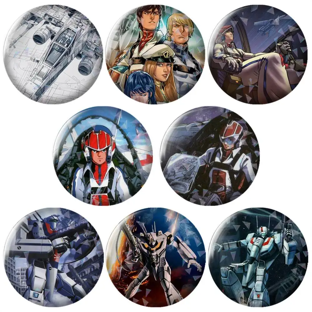 Broche Decorativo de Metal Robotech Macross-s, Broches para Mochila, Ropa, Chaqueta, Accesorios, Recuerdo