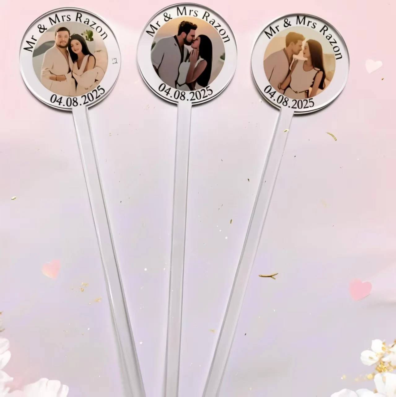 

Custom photo Drink Stir Wedding Gift Table Decoration Personalized Cocktail Stirrers Acrylic Party Drink Stirs Party souvenir