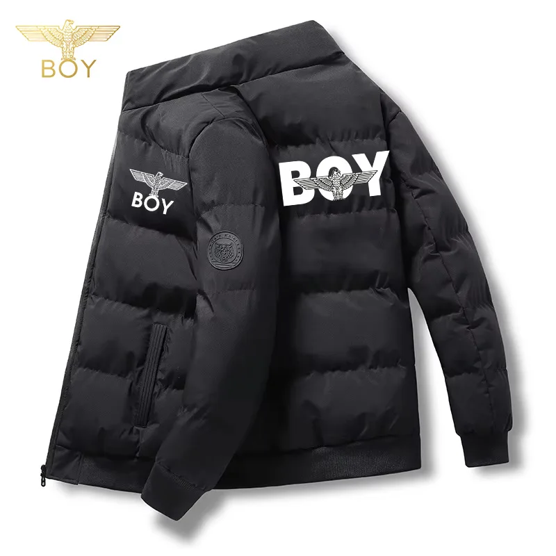 2026 Winter Short Sleeve Tiger Head Cotton Coat, Korean-style fashionable thick down jacket with BOY Eagle Loog, men's jacket, y