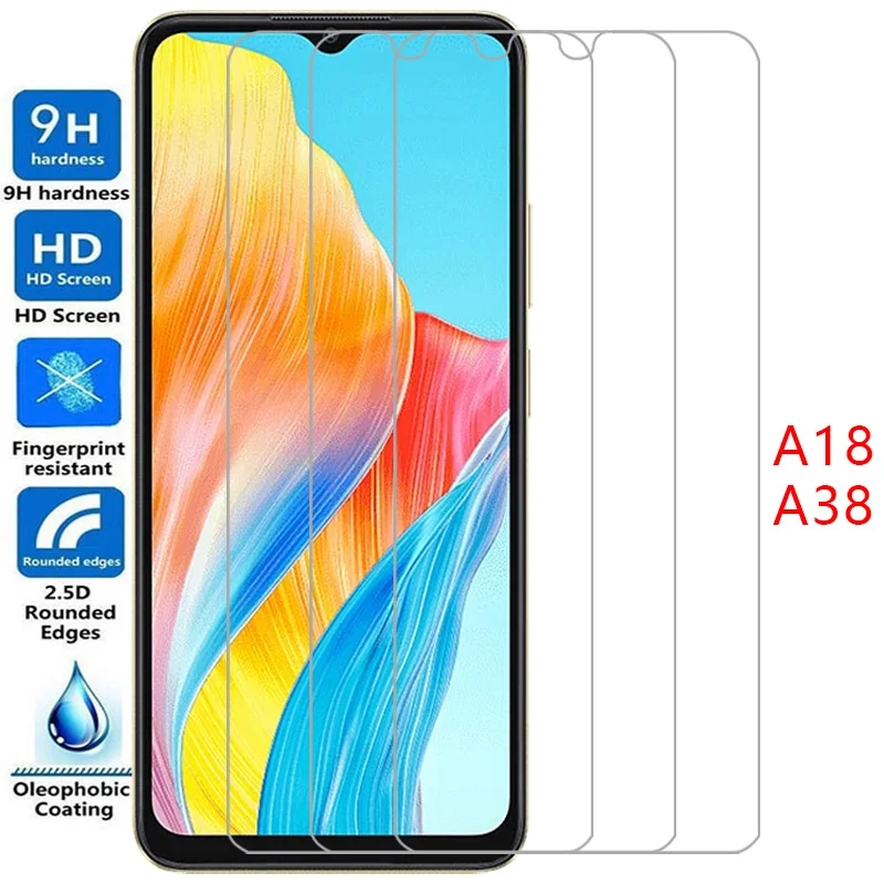 phone case for oppo a18 a38 tempered glass on oppoa18 oppoa38 a 18 38 18a 38a 4g 5g back cover opo opp oppa appo opoa38 oppa38