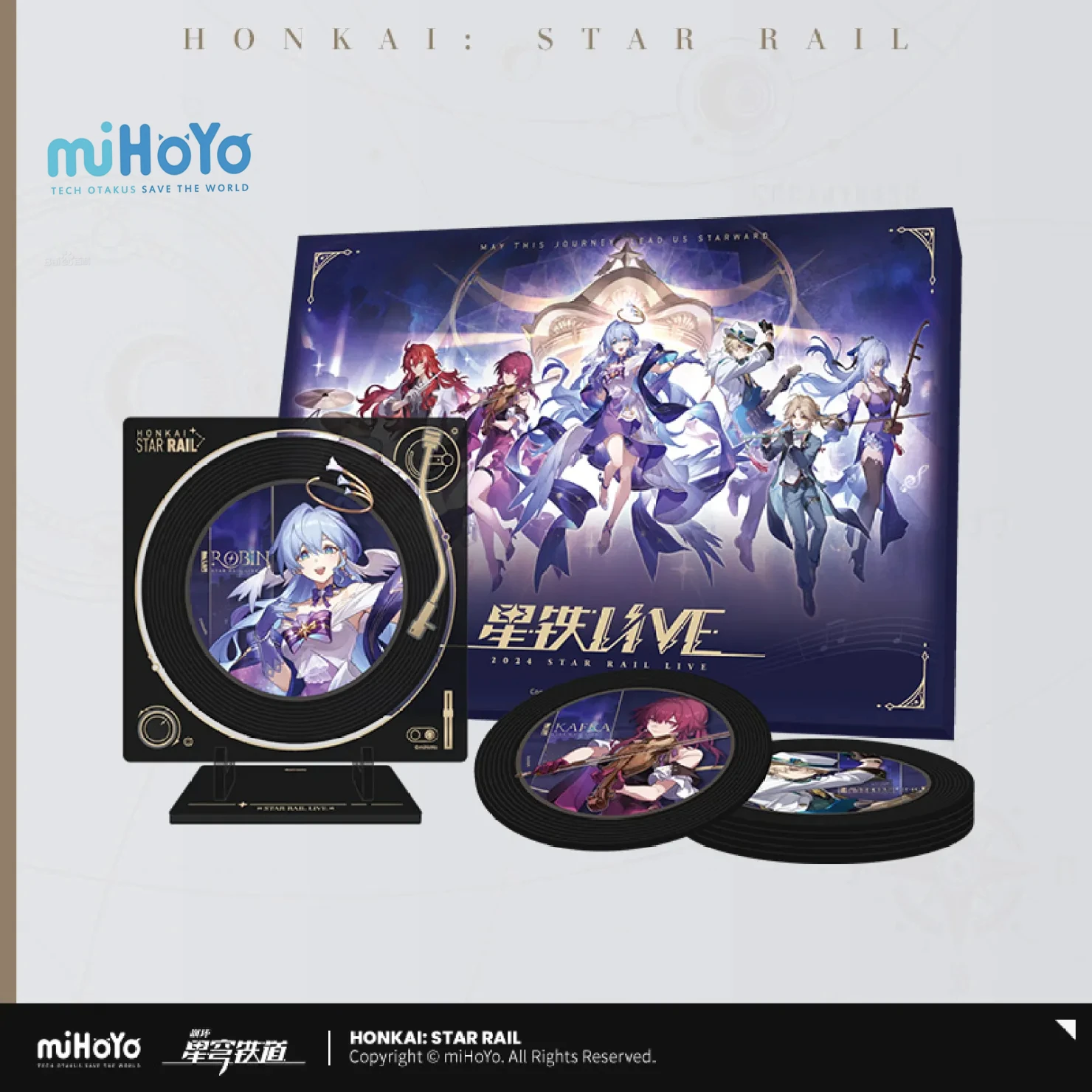 [Genuine] Game Honkai Star Rail 2024 & 2025 LIVE Series Commemorative Gift Box Acrylic CD Bracket Concert Collectibles miHoYo