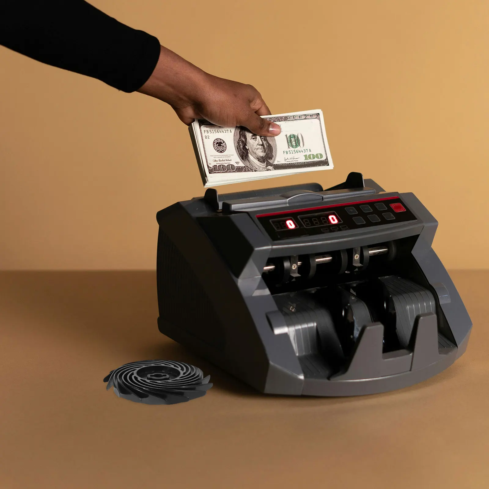 

2 Pcs Money Counter Supply Banknote Counting Gear Bill Supplies Plastic Part