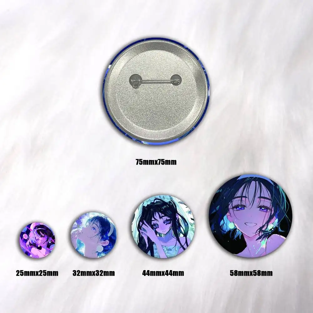 Anime Alien Stage Sua Creative Round Button Badges Cute Pin Brooch for Backpack Clothes Lapel Jewelry Accessories Friends Gift