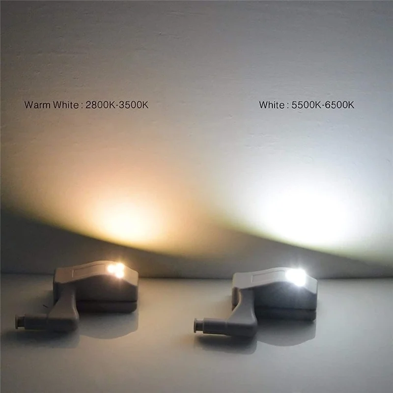 10Pcs Universal LED Inner Hinge Lamp Cabinet Induction Lights Wardrobe Cupboard Sensor Lights Bedroom Kitchen Closet Night Lamp