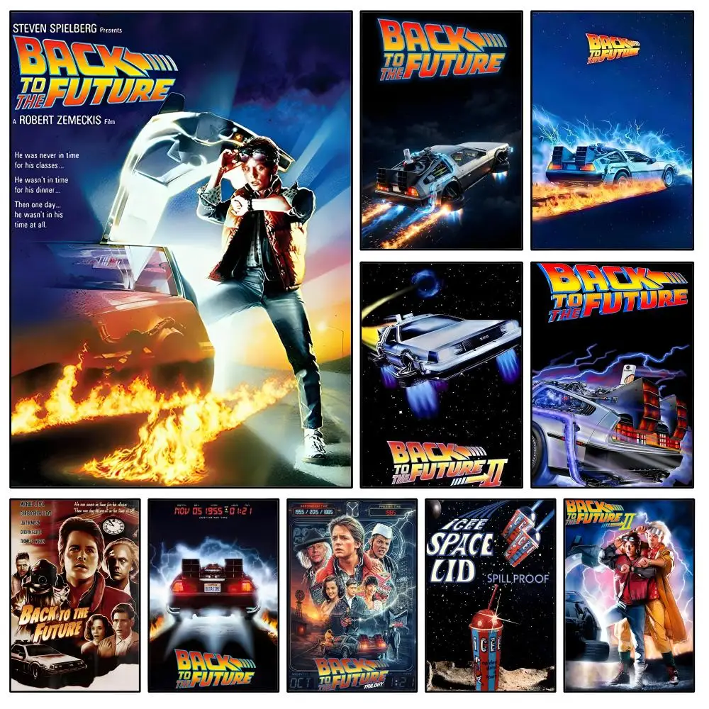 Film B-Back to the F-Future Marty Doc Poster, wasserfest, HD, modern, zum Abziehen und Aufkleben, Wanddekoration, Schlafzimmer, Wohnzimmer, Wohnheim, Büro