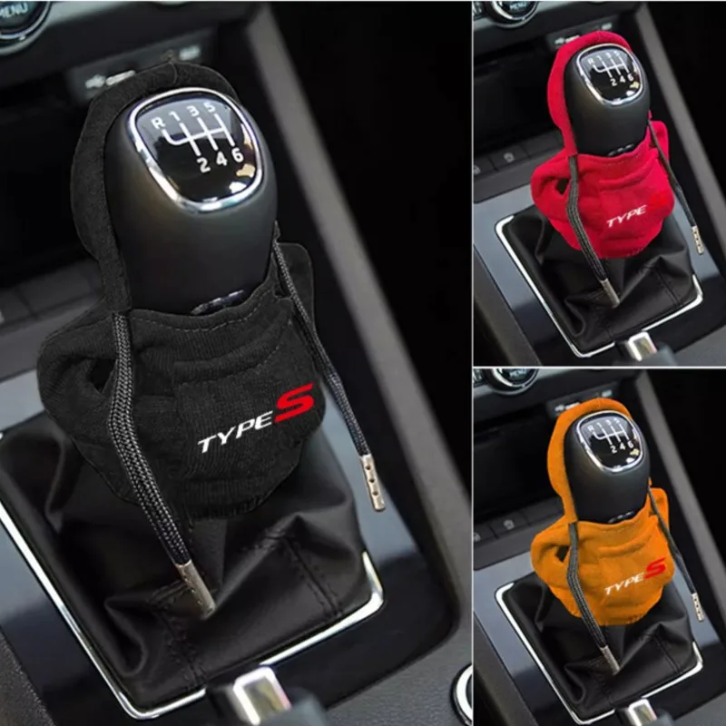 Hoodie Car Gear Shift Knob Cover Manual Handle Change Lever Cover Auto Accessories For Honda Mugen CIVIC Type R Type S XR-V DOHC