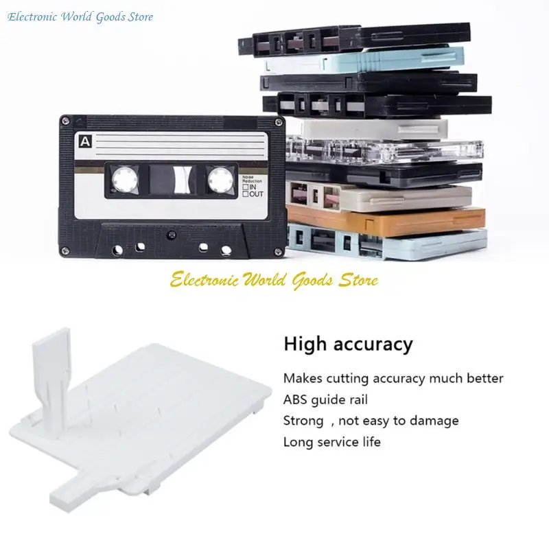 Tape Splicing Set for Opening Cassette Tape Repair with Two Fixers, Reel to Reel Tape Recorder Splicing Block
