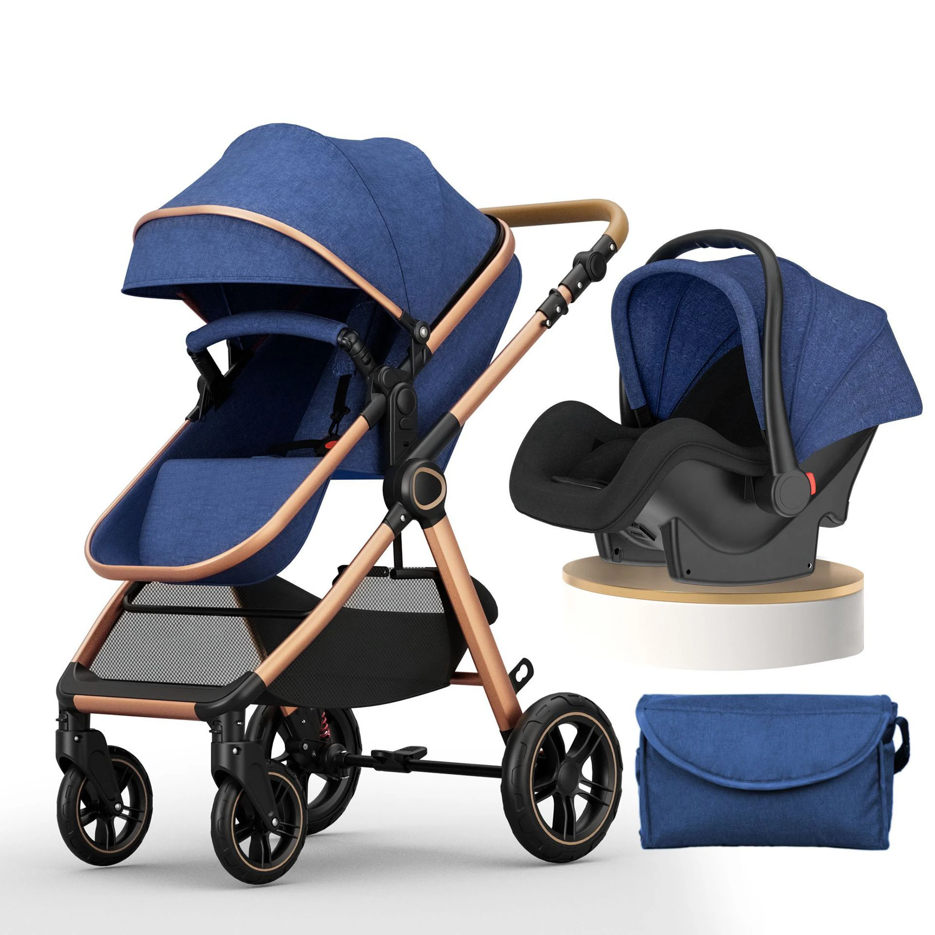 

Настраиваемая портативная детская коляска с двусторонним действием, многофункциональная, с отличным обзором для сидения или лежания ребенка