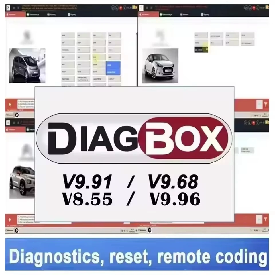 2025 El más nuevo V9.96 9,91 8,55 ​   9,68 Diagbox software de diagnóstico de coche multilingüe completamente funcional para Peug