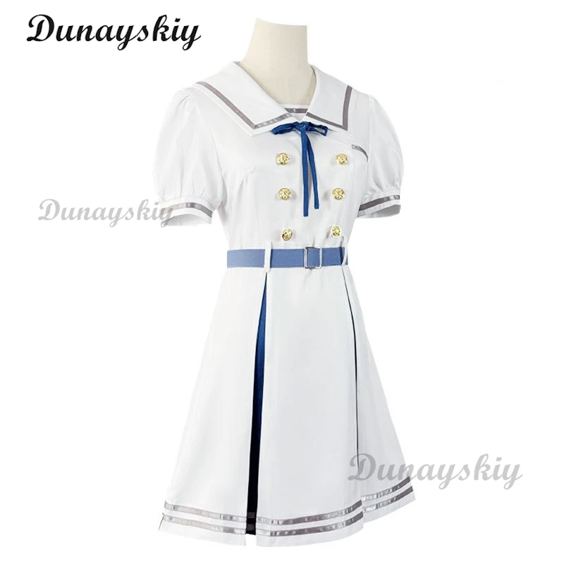 Anime BanG Dream! Ave Mujica Wakaba Mutsumi Cosplay Costume Wig Summer T-shirt Dress School Uniform Woman Kawaii Campus Suit