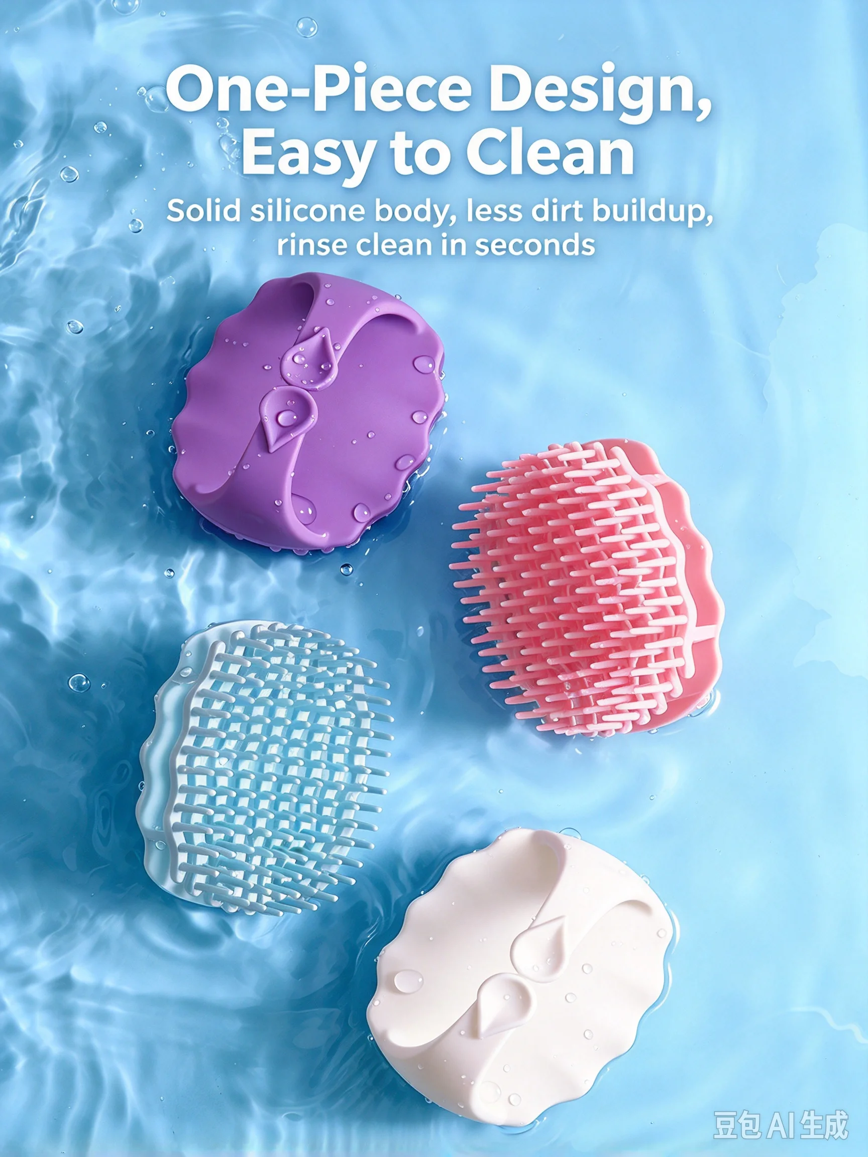 New Shampoo Brush Scalp Massager Silicone Hair Washing Comb Shower Bath Massage Brush Deep Clean Hair Care Tool Dropshipping