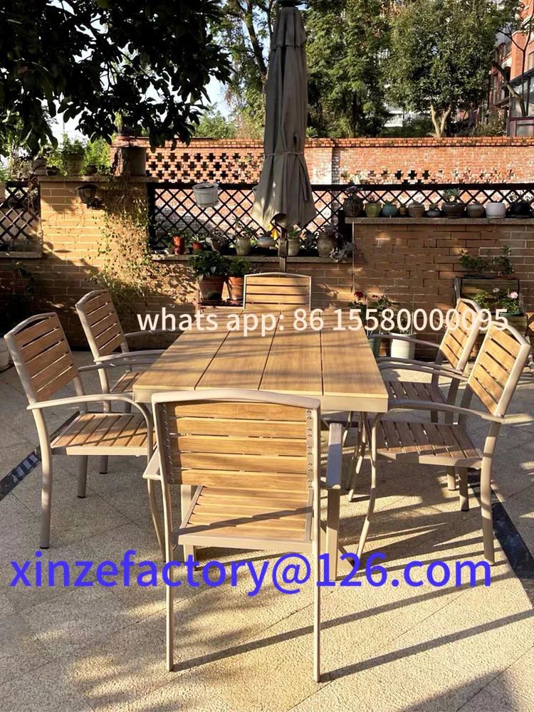 

Customizable outdoor plastic wood tables and chairs