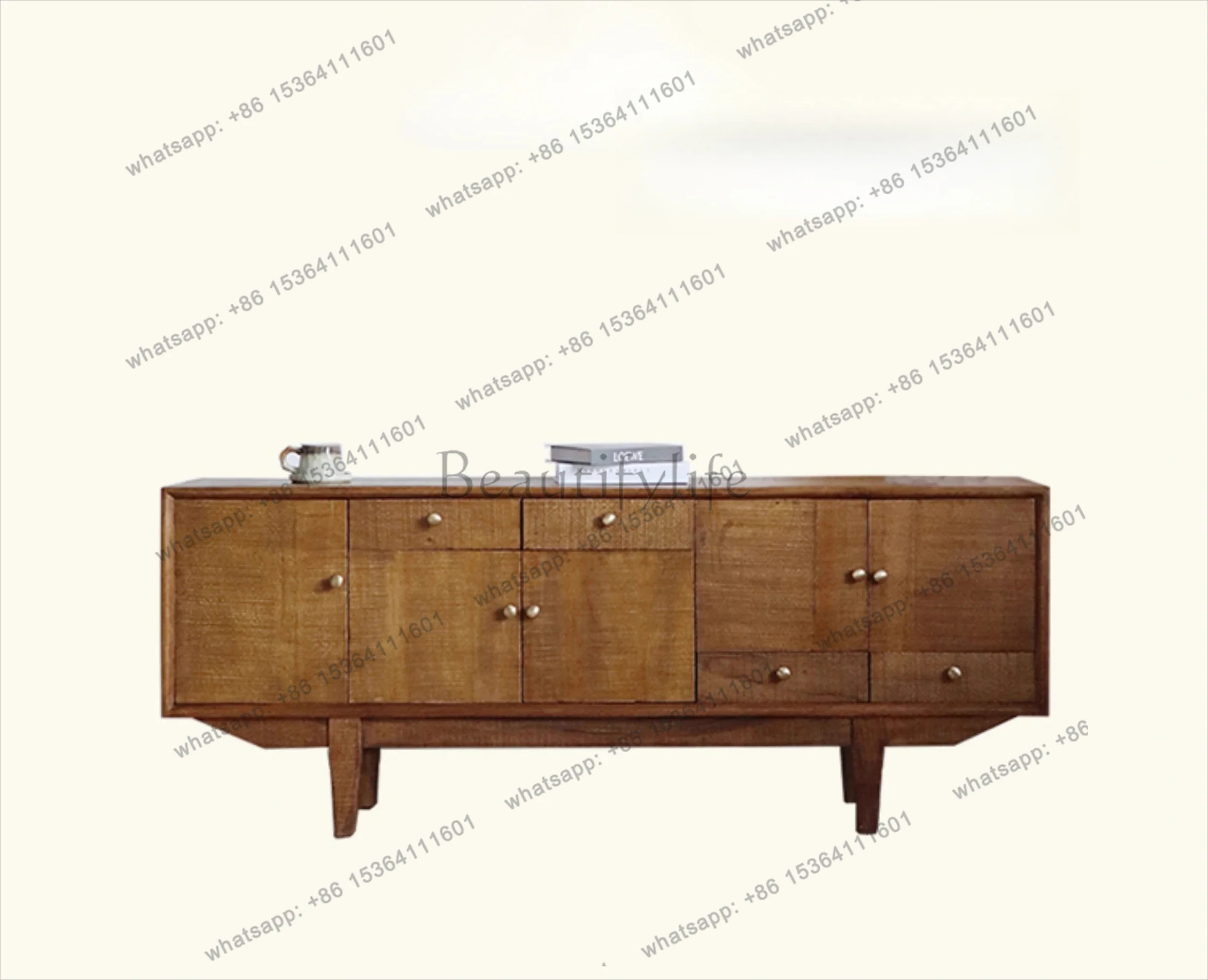 

XX39Medieval TV cabinet, living room solid wood storage cabinet, retro Japanese dining side cabinet, sofa back cabinet