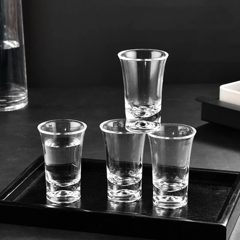 

20ml white liquor glass, household bullet cup, thick-bottom vodka glass, bar transparent spirit glass, cocktail drinkware