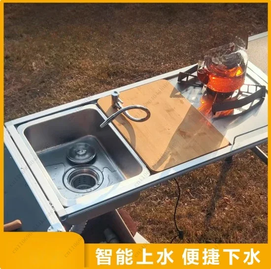 FMT For Snow Peak Outdoor IGT Camping Table Kitchen Zebra One Unit Sink Module Combination Faucet Vegetable Basin