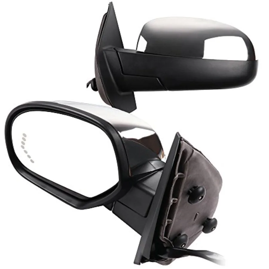 

Буксирные зеркала для 2007-2013 Avalanche Silverado Suburban Tahoe GMC Sierra Yukon, черный комплект пар для указателей поворота с подогревом, боковые зеркала