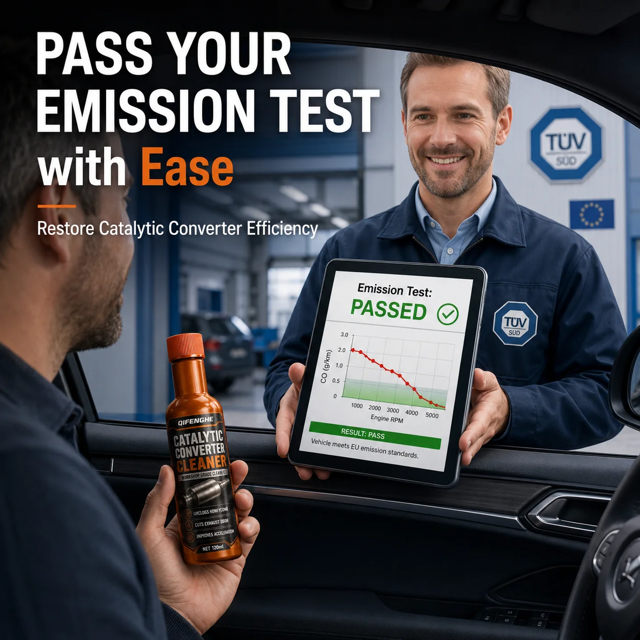 120ml Catalytic Converter Cleaner Car Fuel Additive Exhaust System Deep Cleaning Removes Carbon Soot Reduces Smoke Odor Emission