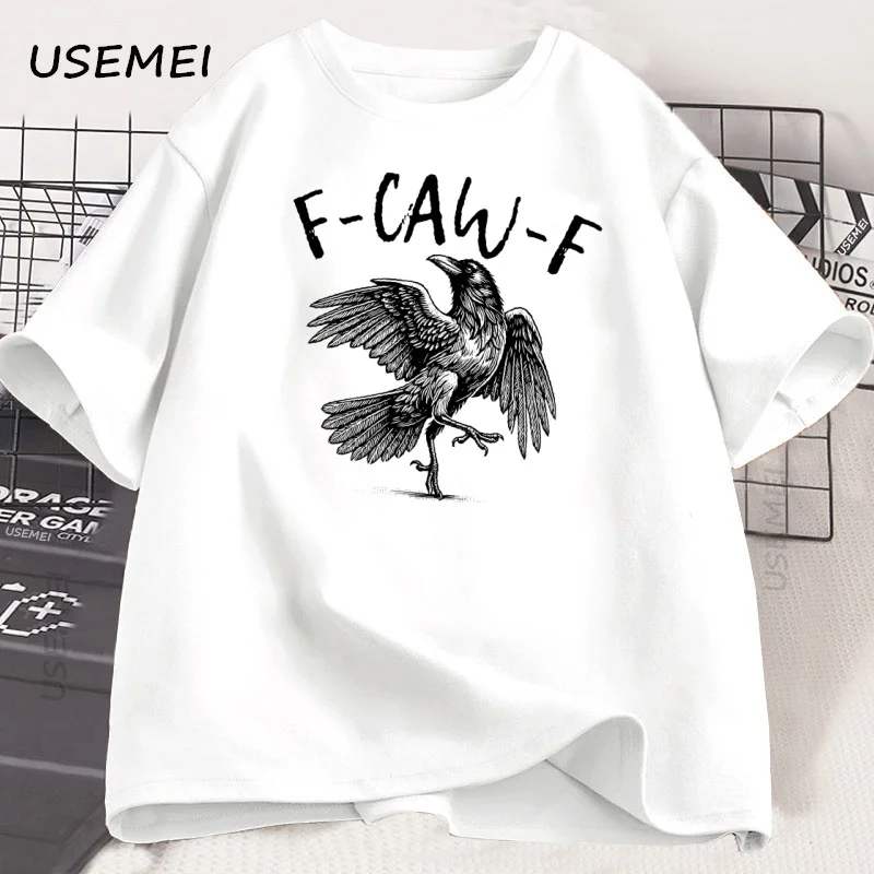 Funny Crow T-Shirt Black Raven Lover T Shirt Gothic Short Sleeve Tee Fashion Graphic T Shirts Tops Women Clothing Streetwear
