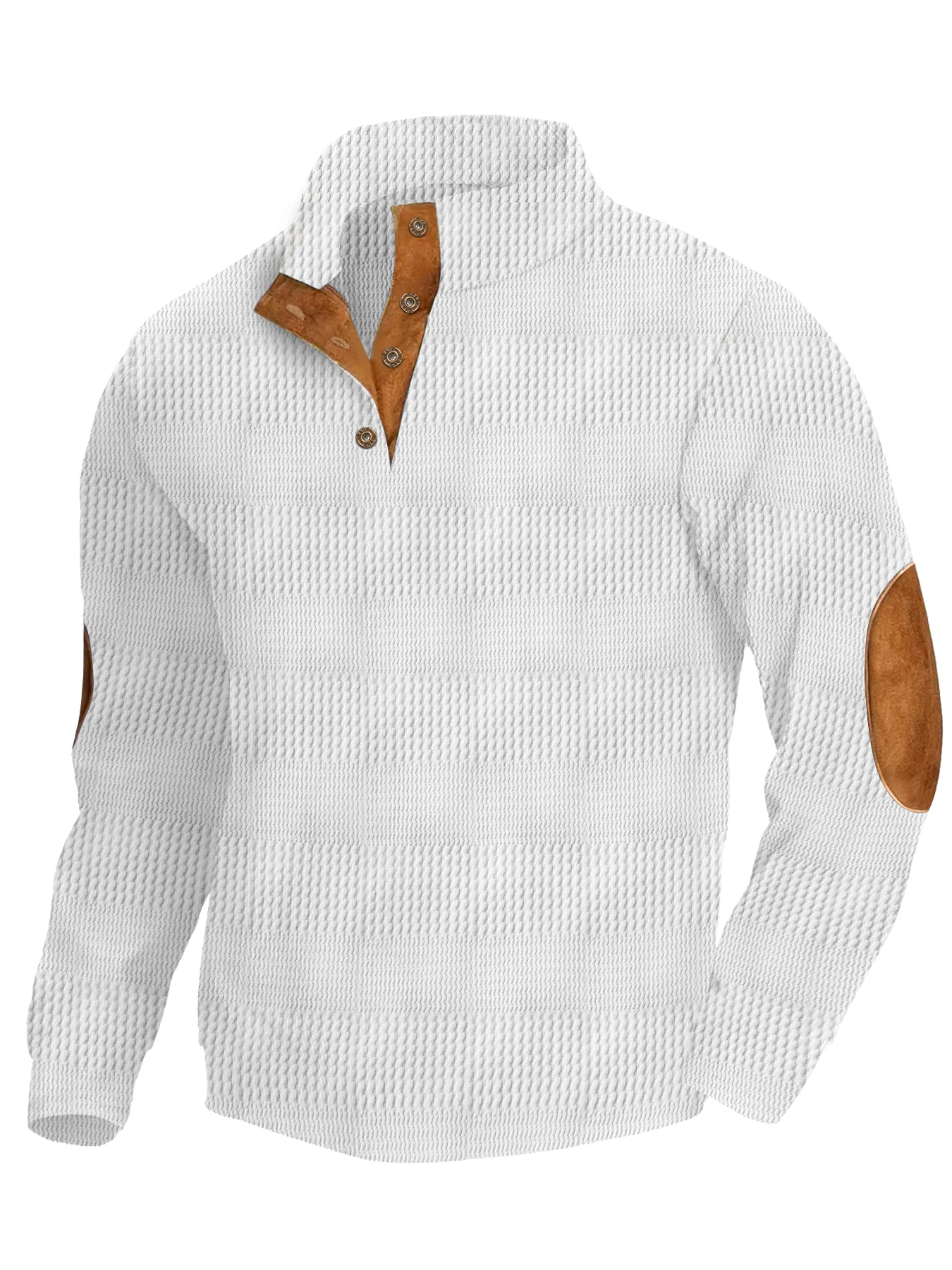 

Men's Fashion Pullover Jacquard Design V-neck Long Sleeve Top Casual Soft Outdoors Sweatshirt Spring Autumu Clothing