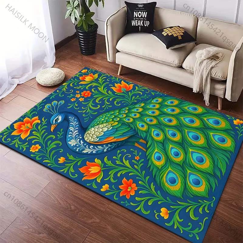 Multi Size Indigenous Patterned Moth Patterns Carpet for Living Room Bedroom Sofa Home Decor Non-slip Floor Mat Play Rugs
