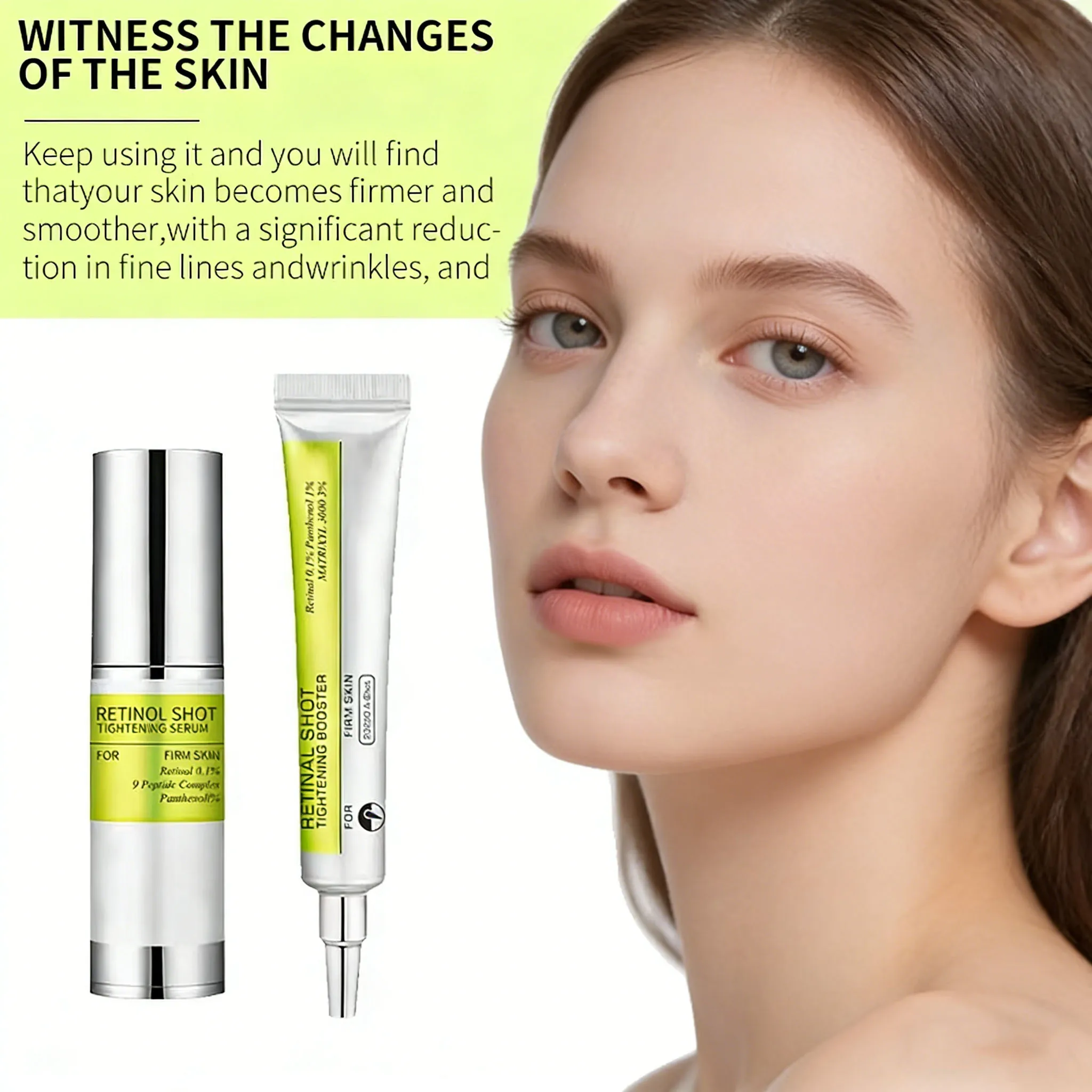Korean Retinol Vitamin C Hydrating Shot Tightening Booster Face Cream Eye serum Lightening Dark Circles Firming Moisturizer
