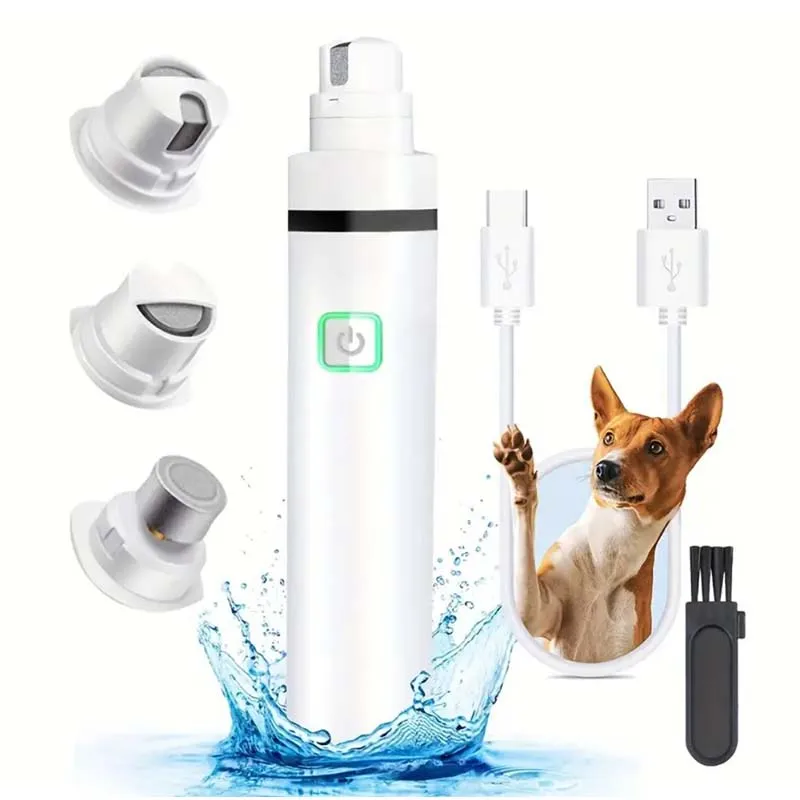 

Convenient Rechargeable Simple Style Electric Pet Nail Clipper ABS Dog Nail Trimmer with Charge Power Source