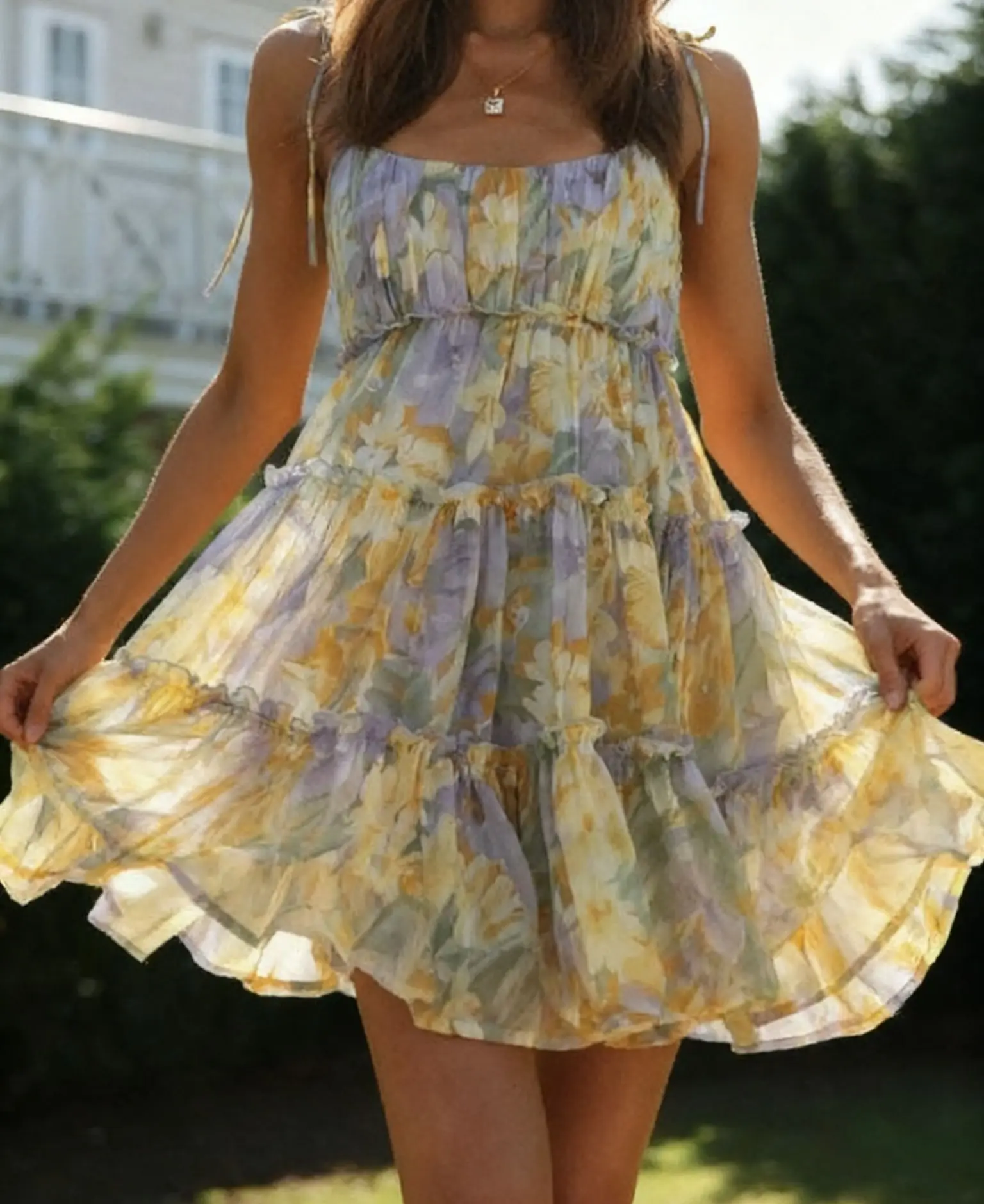 Dresses Womens Dress Vacation Summer Cupro Halterneck Bow-Tie Ruffled Slim-Fit Ultra-Short Sweet and Cool Style Quick-Dry Tender