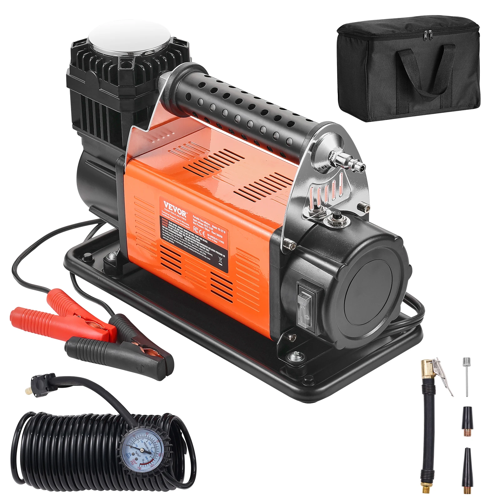 Tire Inflator Dual Cylinder - VEVOR Compresseur d'air robuste 12 V,
