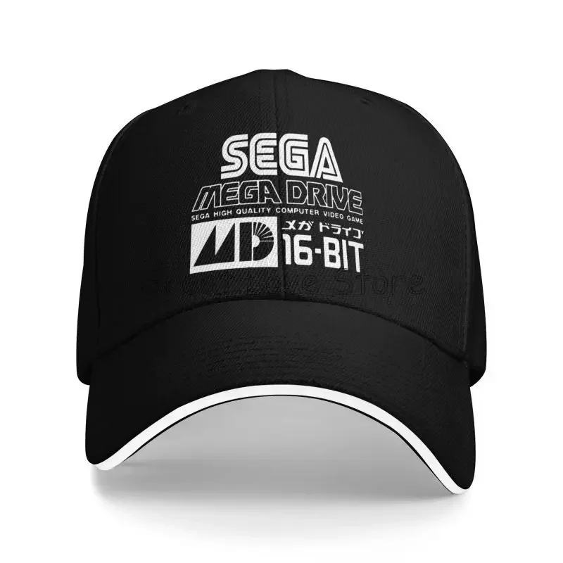 Sega Mega Drive Genesis gorra de béisbol de vinilo japonés sombrero para el sol al aire libre sombrero tipo sándwich hombres ver