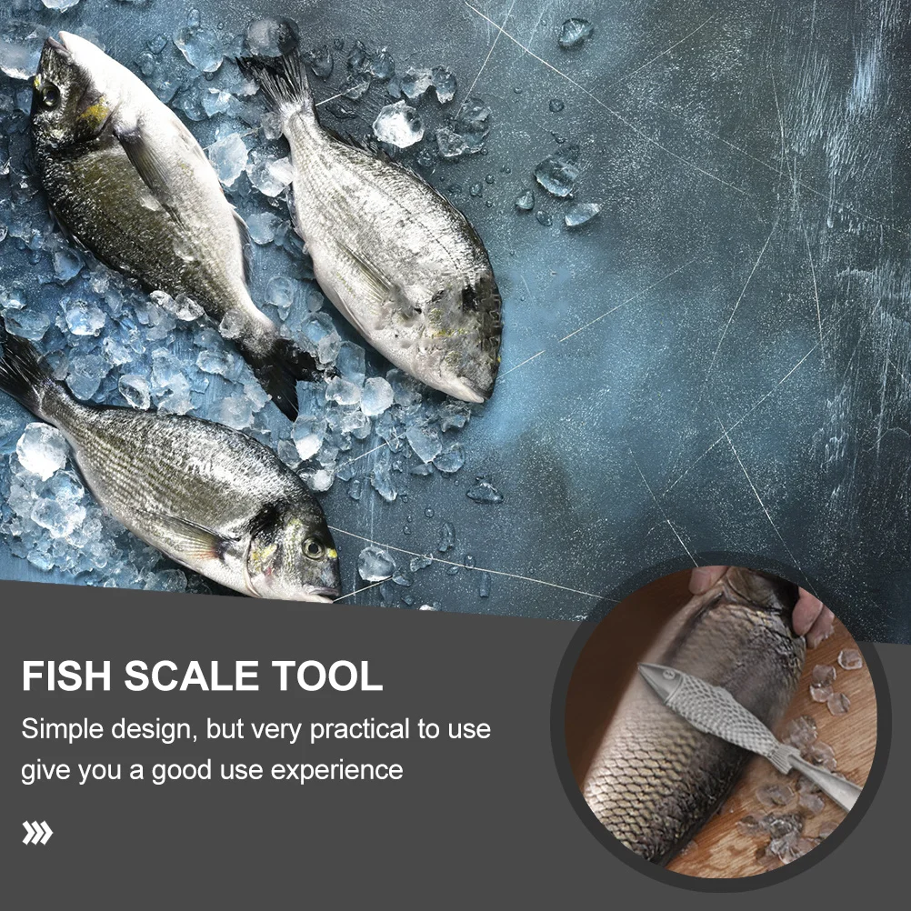 

Fish Scale Scraper Aluminum Alloy Non-Slip Ergonomic Design Fish Scale Removal Tool For Kitchen Home