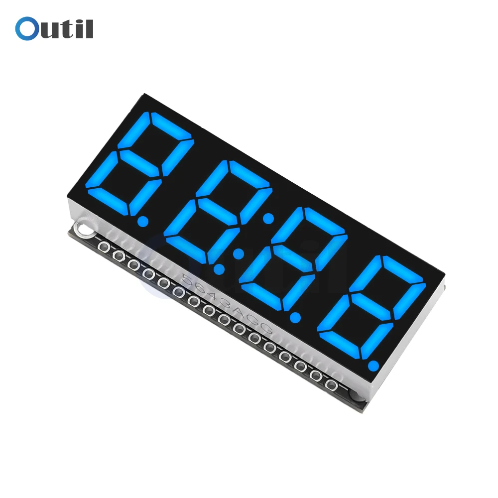 4-bit LED Display Module Clock Module HT16K33 Drives I2C 7-segment 14Pin 0.56-inch 4 bit Digital Display Board