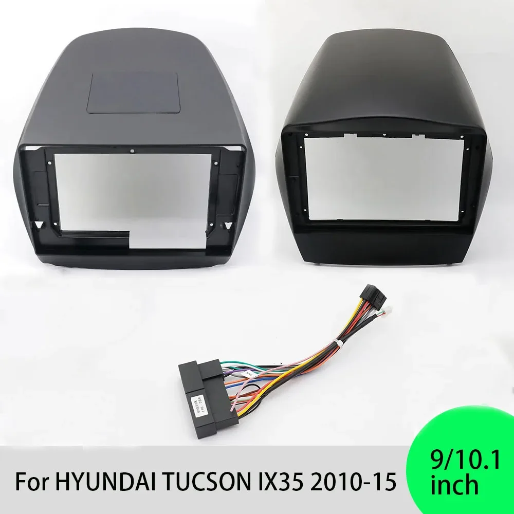 For HYUNDAI TUCSON IX35 2010-15 9/10.1inch Car Fascia Radio Panel DVD Panel Dash Kit Install Adapter Console Frame Bezel Trim