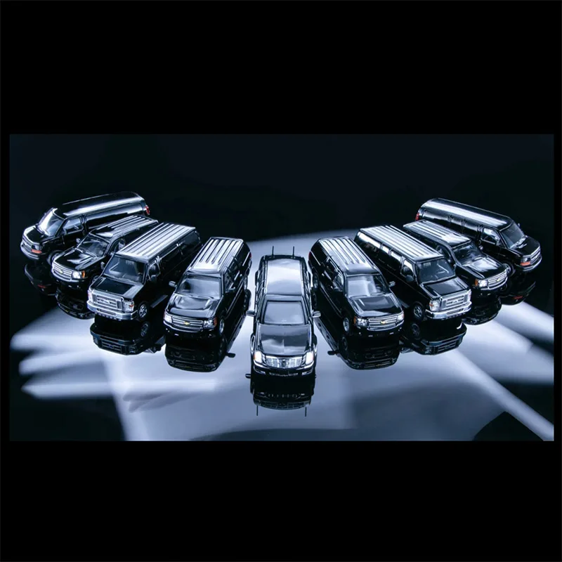 

596 1:64 Scale Presidential Fleet Suit Simulation Alloy Car Model Display Collectible Gift Toy Souvenir Decoration