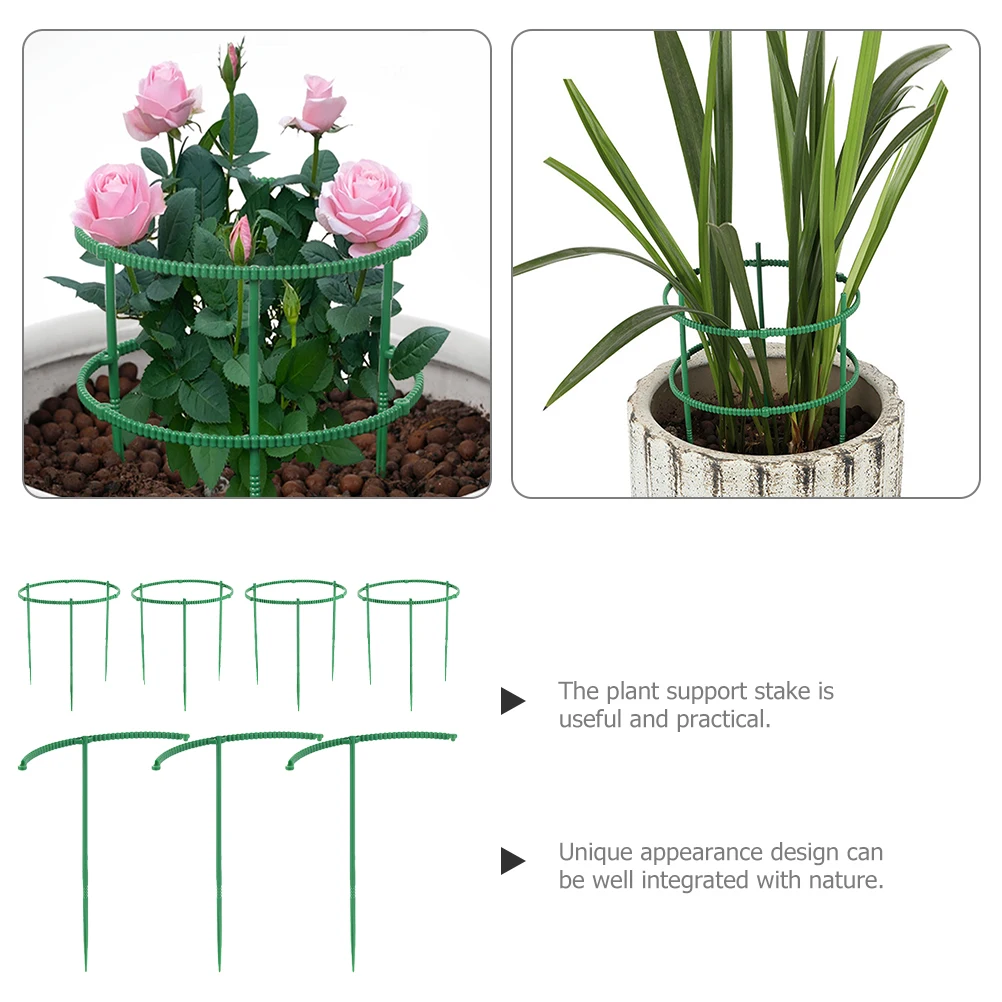 

15 Pcs Flower Stand Plant Support Sticks 20cm Diameter Durable Garden Stake Anti Fall Single Stemmed Gardening Supplies