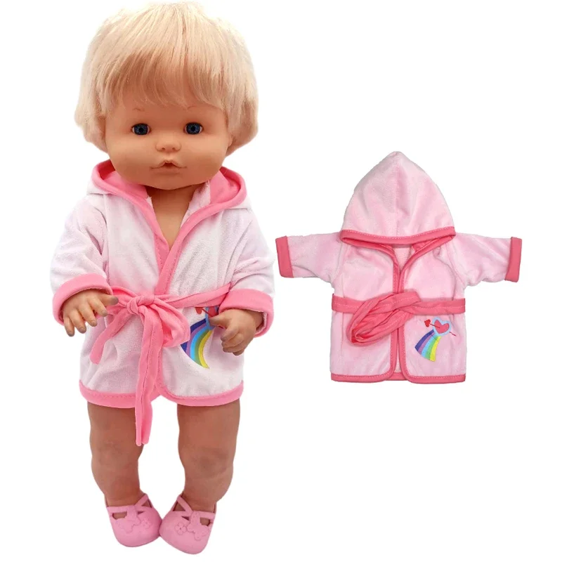 Baby Doll Sleeping Bathrobe For 38 Cm Nenuco Dolls Clothes Ropa Y Su Hermanita Toys Clothing