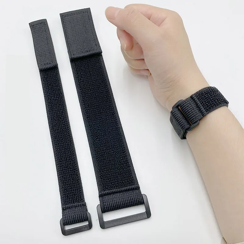 5PCS Anpassbare Hoch Elastische Reverse Schnalle Nylon Magie Band Haken Schleife Kabelbinder Straps Klebrige Verschluss Band липучки