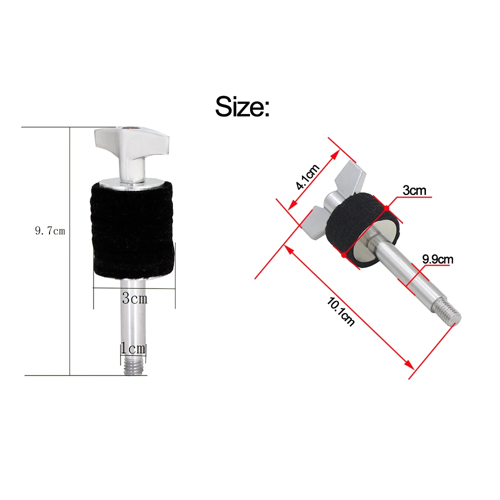 SLADE Drum Set Cymbal Parafuso Fixação Fivela Boca Plana Slotted Screw Drum Kit Instalação Rápida Percussão Instrumento Acessórios