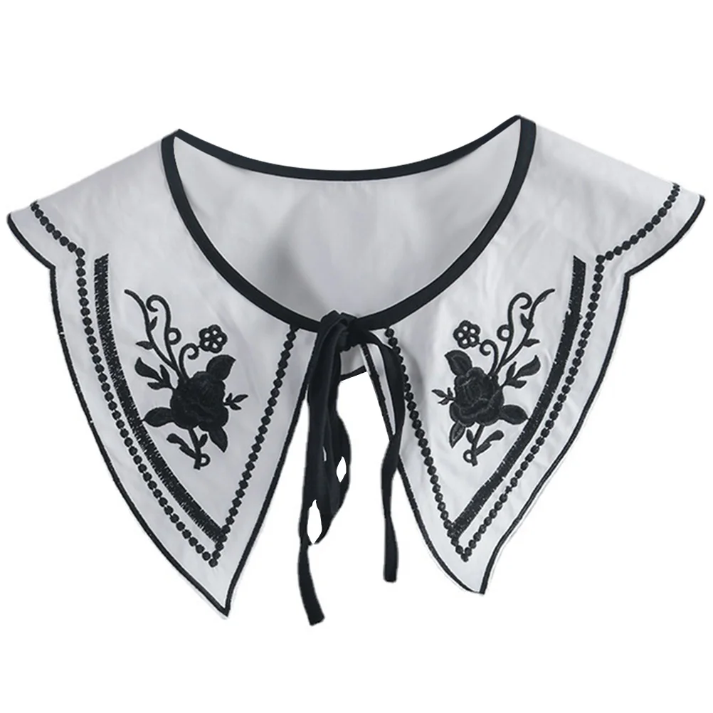 Embroidered Lace False Collar Shirt Attachment Undershirt for Wild Detachable