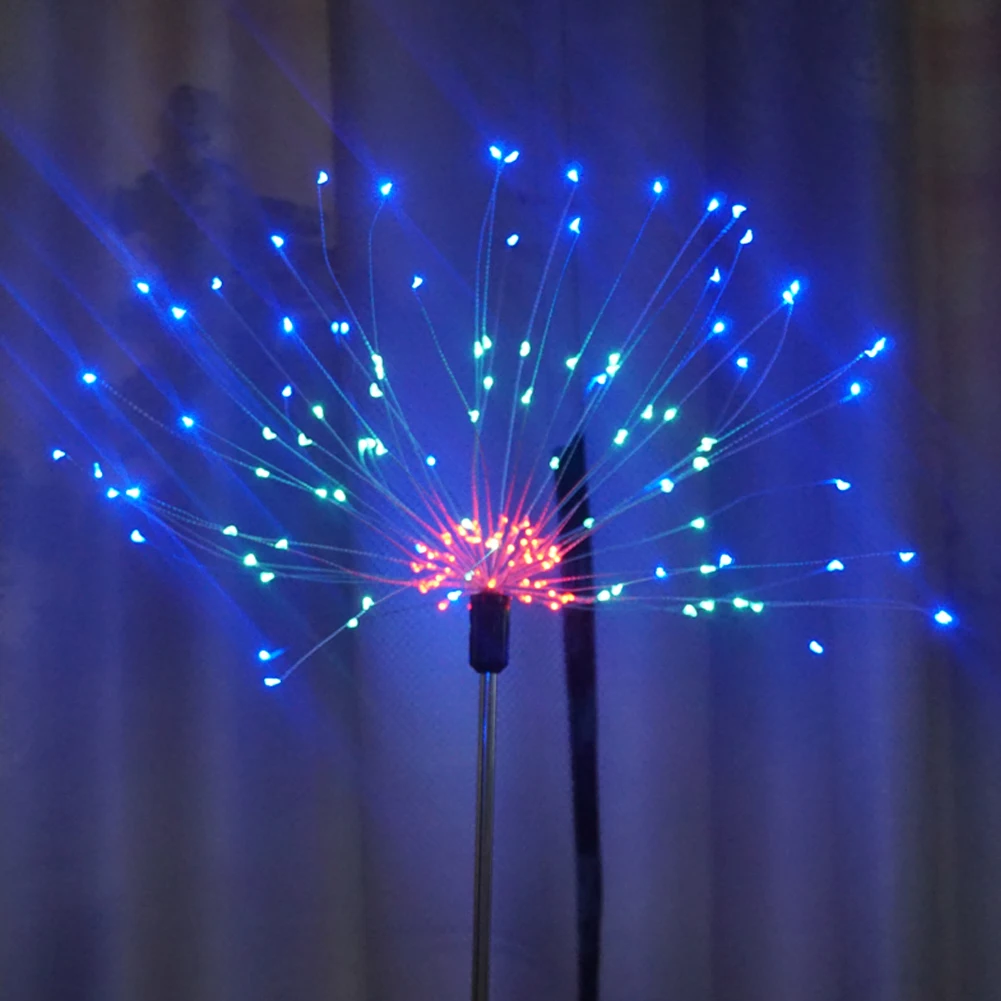 Solar Firework Lights Outdoor Waterproof Fairy Garland String Light Lawn Stakes Lamps Yard for Home Garden Festival Decor