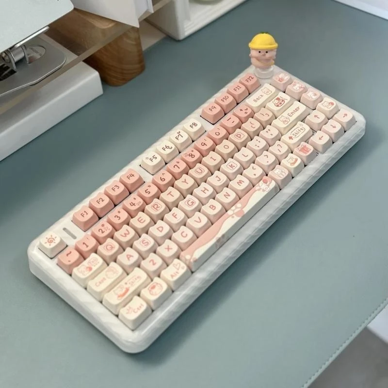 

Party Kitten Themed Keycaps 134 Keys MAO Cartoon Keycap for Mechanical Keyboards
