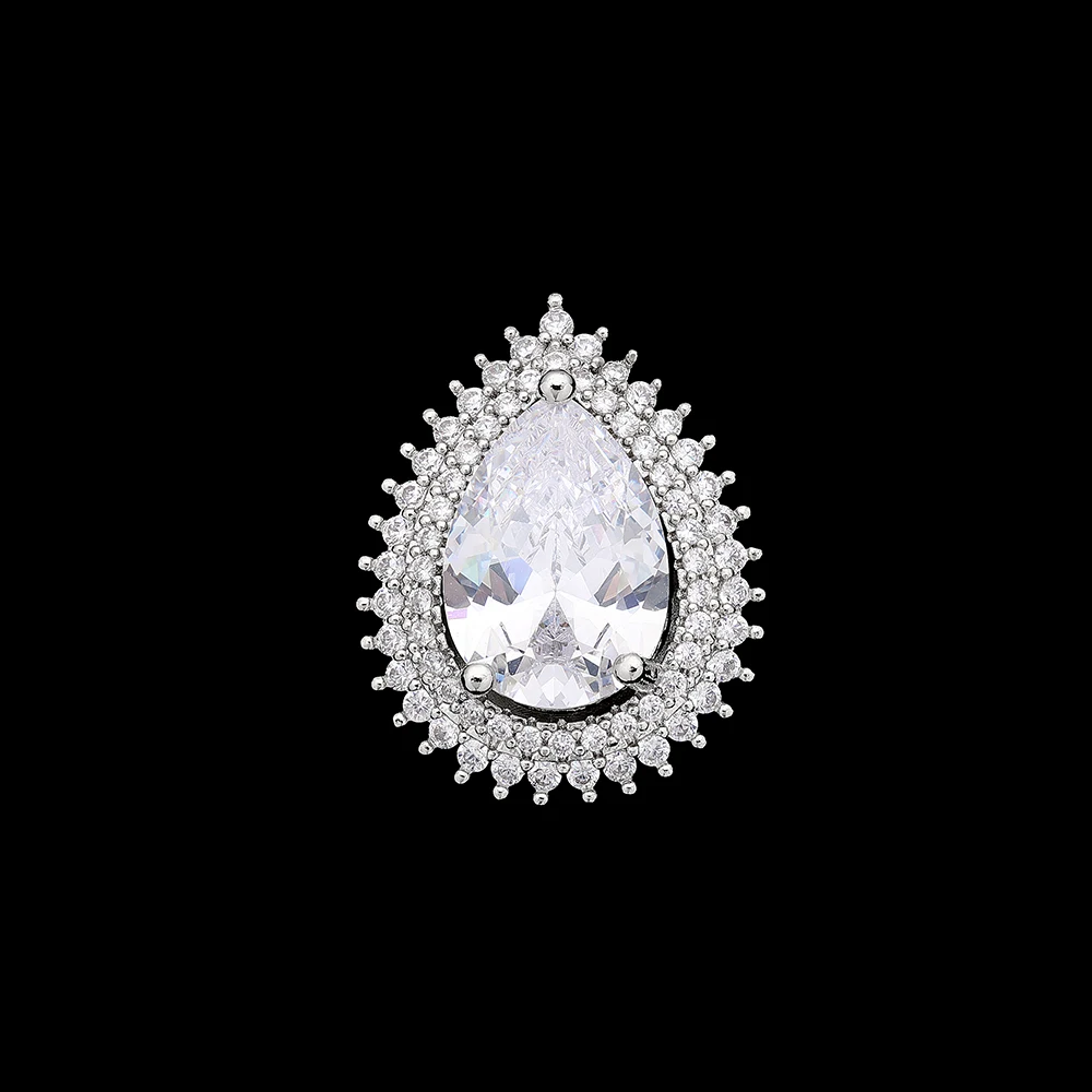 

4pcs Bridal Zirconia Full Jewelry Sets For Women Party, Luxury Dubai Nigeria CZ Crystal Wedding necklace sets