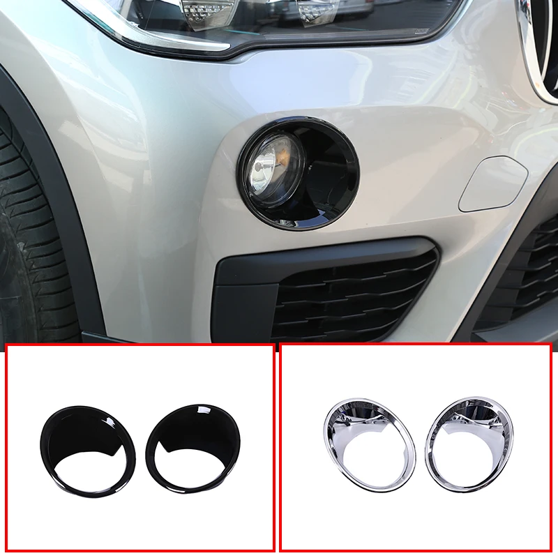 

ABS Carbon Fiber 2pcs Car Styling Front Fog Light Frame Lamp Ring Cover Trim for BMW X1 F48 2016-2019 Car Exterior Accessories